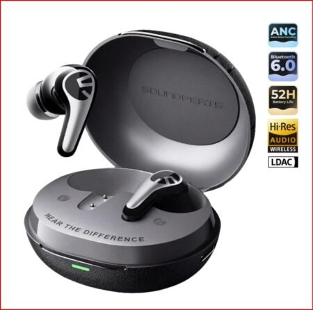 Écouteurs sans fil C30 - Bluetooth 6 - 6 micros avec ENC - Appels clairs avec basses profondes, Mode jeu, Autonomie 52h, IPX4