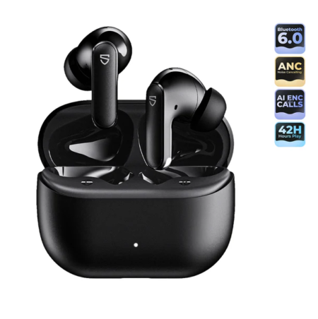 Écouteurs sans fil Q3 Pro -Noir- stéréo basses/ Bluetooth 6.0/ Autonomie 42 H / Suppression du bruit des appels ANC -38 dB/ IP55